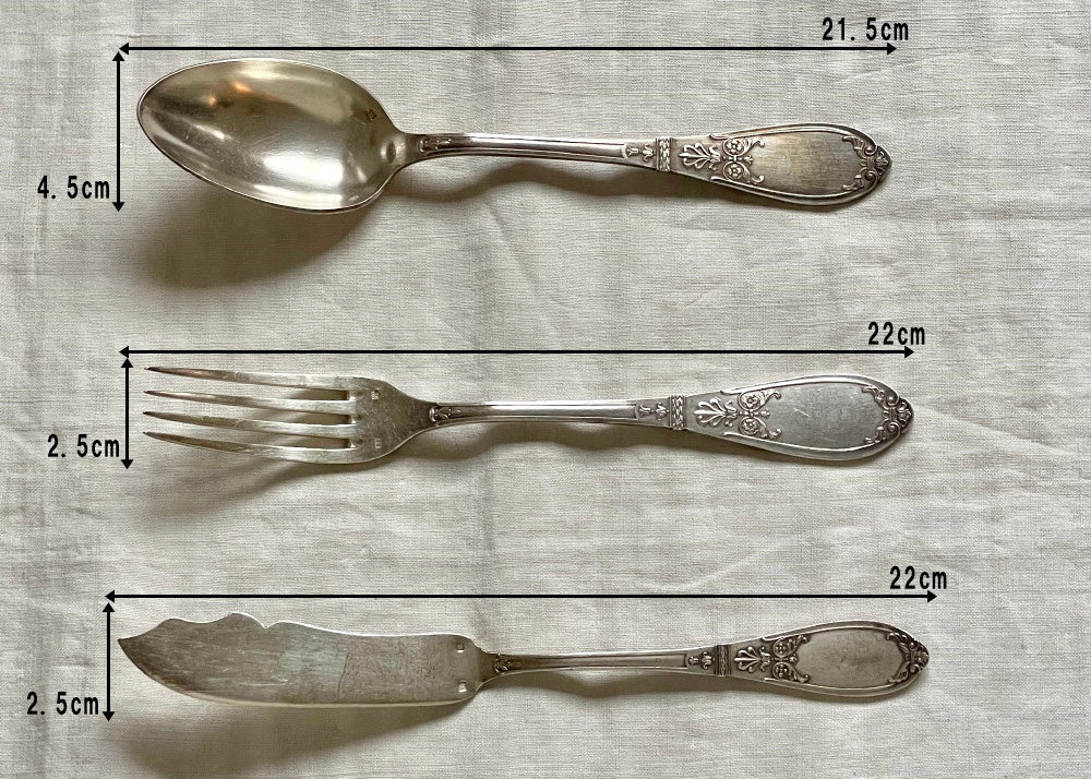 3セットあり！細工が美しいディナースプーン＆フォーク＆ナイフ3点