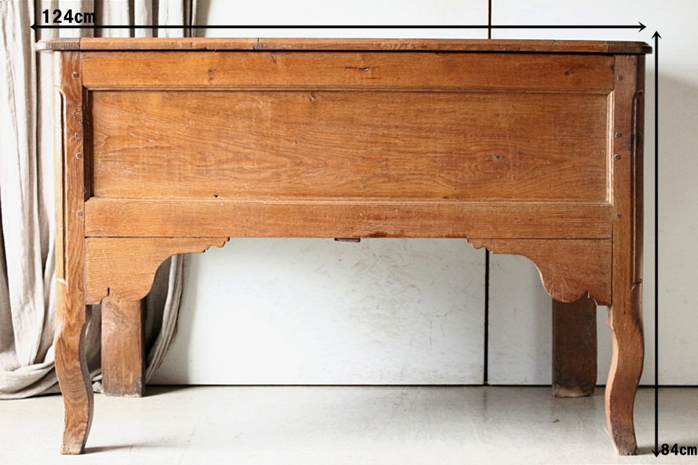 1860年代味わい深い木肌が魅力のコファー（木箱）高さ84cm フランス