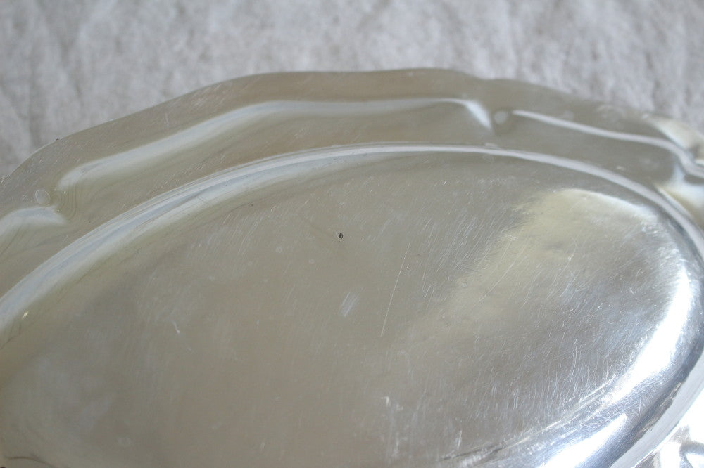 ラスト1枚！クリストフル社シルバープレートオーバルトレー（（29.5x19