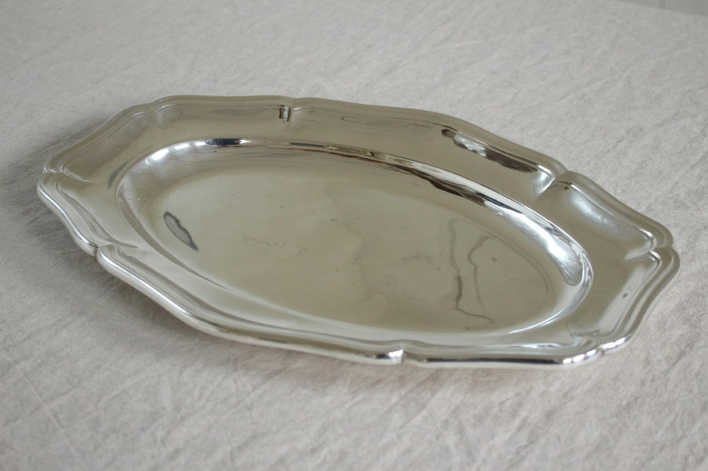 クリストフル社シルバープレートオーバルトレー（41x27.5cm） フランス