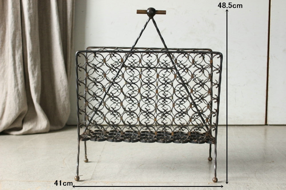 アイアン製マガジンラック フランスアンティークインテリア雑貨