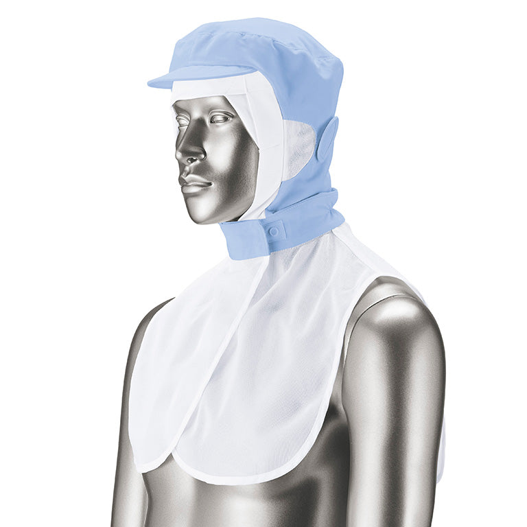 吸汗速乾ケープ頭巾【ホワイト】NPC6996 毛髪混入防止 食品工場白衣