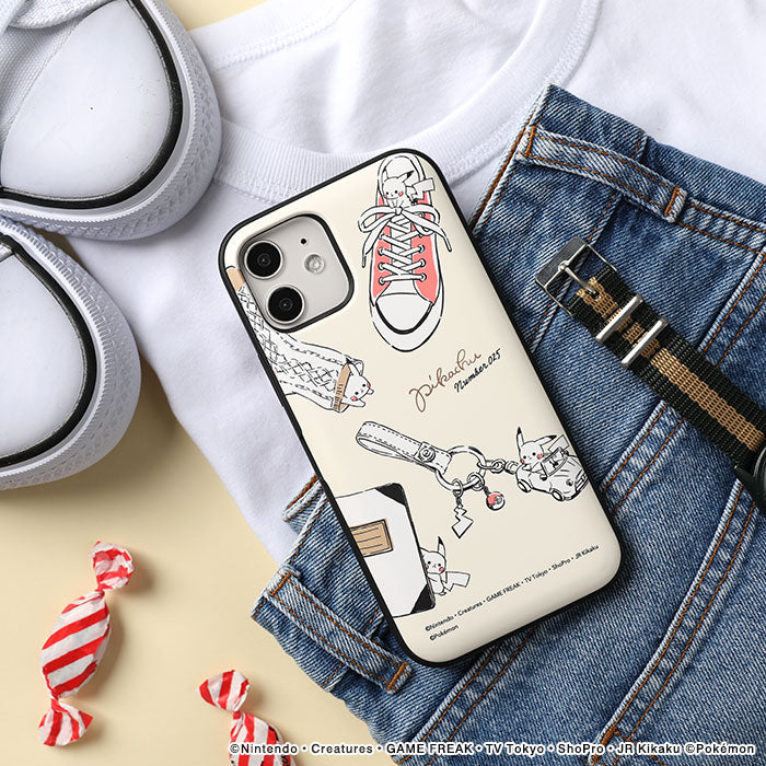 淡いテイストが可愛い！ピカチュウのデザインがカード収納型ミラー付き