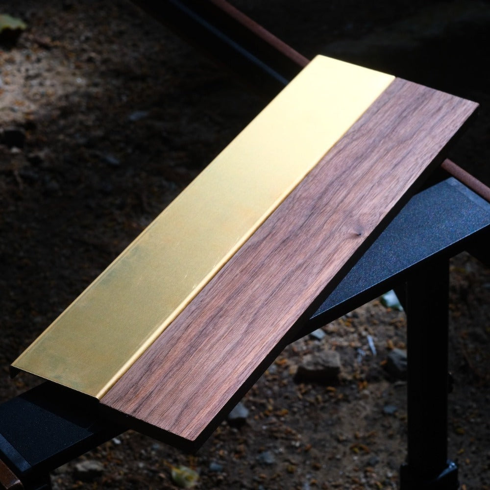 FOG ideal environment IGT天板 ウォールナット無垢＋真鍮無垢 ハーフ