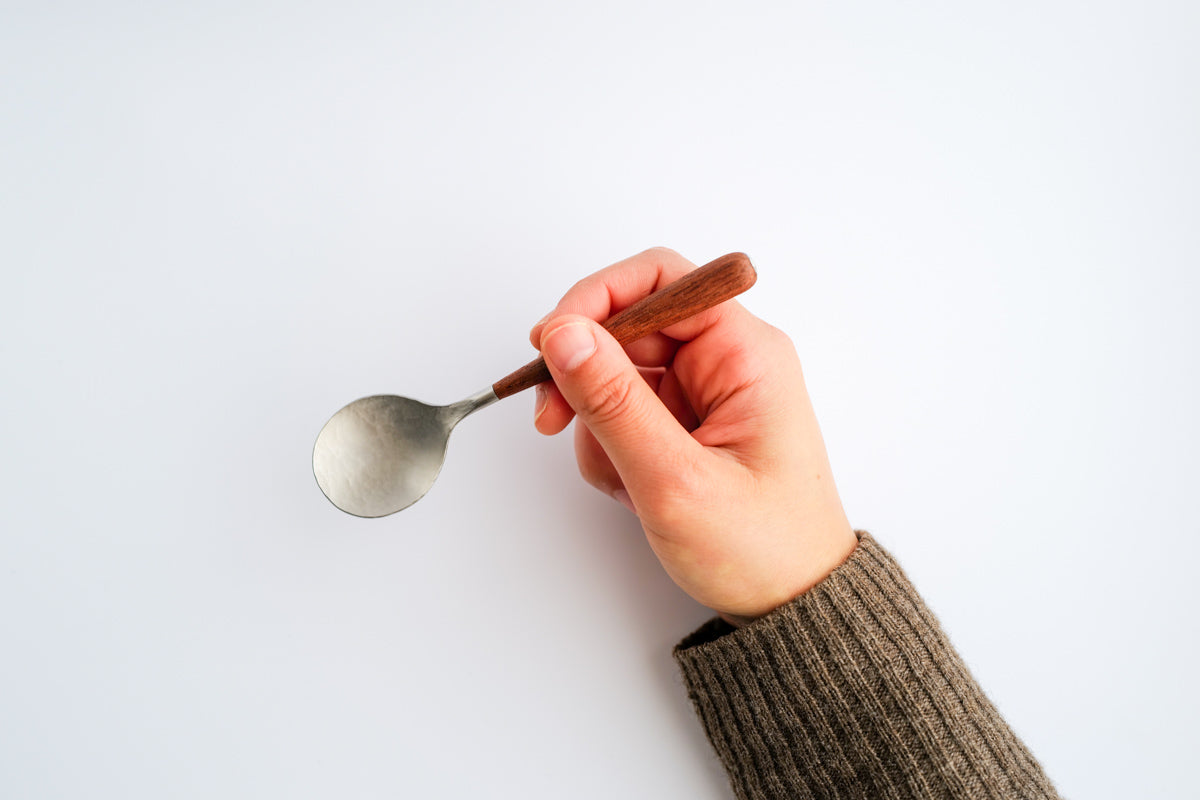 湯浅記央 - 机上工芸舎 | スプーン 持ち手木製 / 小 | hinode（ひので
