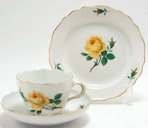 マイセン ピンク・イエローローズ（薔薇） – アンティークテーブル