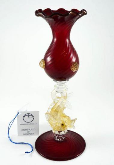 ベネチアングラス（ムラノガラス）テーブルランプ – アンティーク