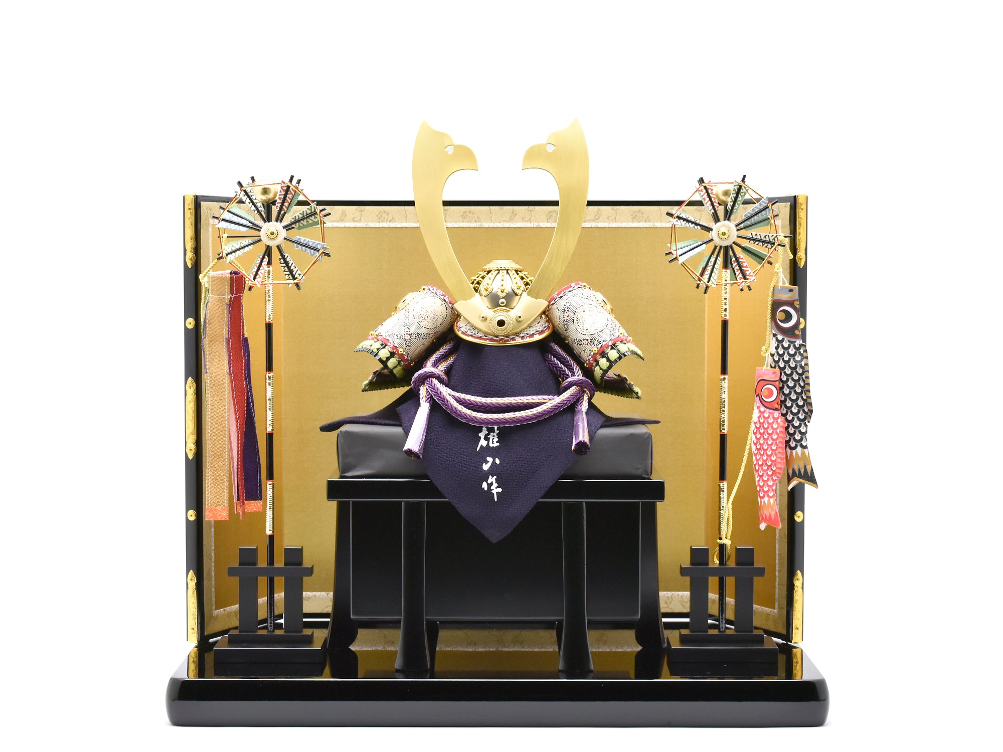 五月人形 兜 / 鈴甲子雄山 / 紫裾濃威8号 – 人形の鯉徳 オンラインショップ