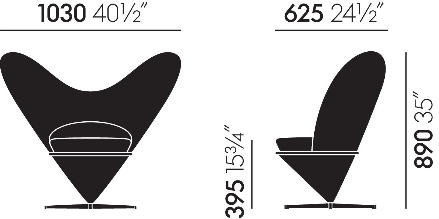 ハート コーン チェア（Heart Cone Chair ）／ヴァーナー・パントン