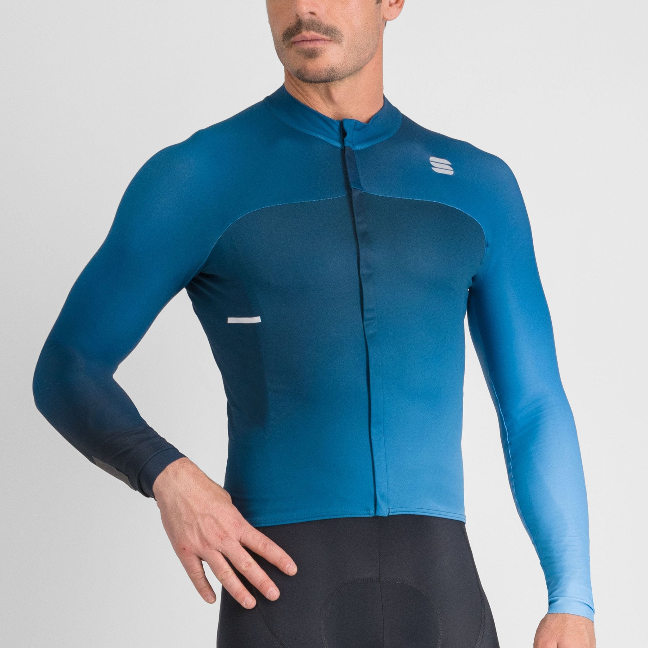 Introducing the Sportful Bodyfit Pro Long-Sleeve Jersey - Light Blue
