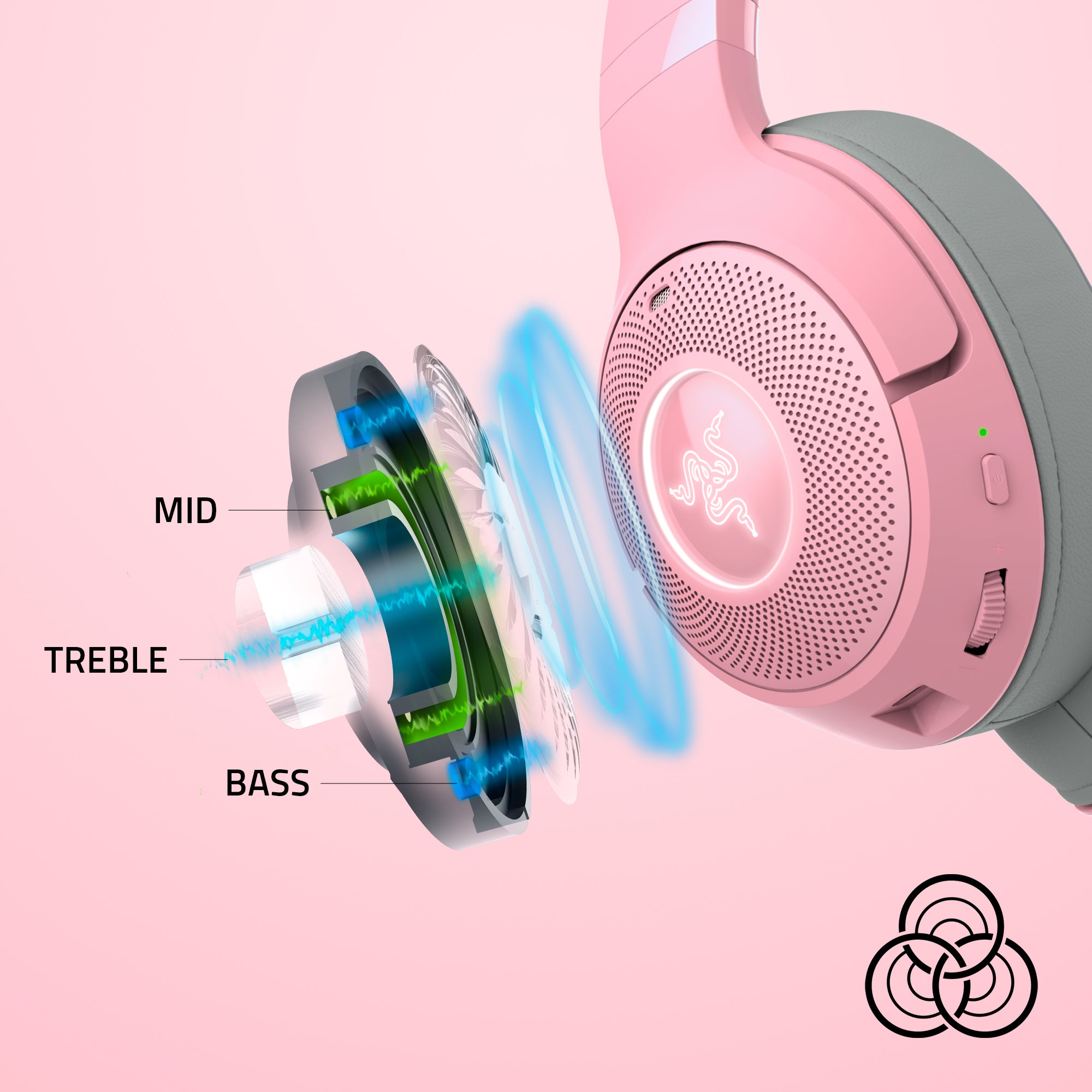 Razer Kraken Kitty V2 BT Quartz Pink クラーケン キティー ブイツー
