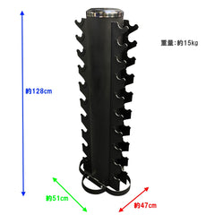 単品販売】縦型収納タワー ヘックスラバーダンベル 1kg-10kg用 – ONI