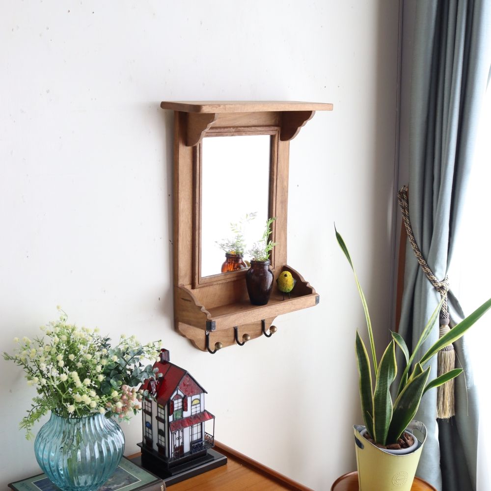 オシャレな壁掛け♪ グルニエ ミラーシェルフ【グランシュマン】 MN1