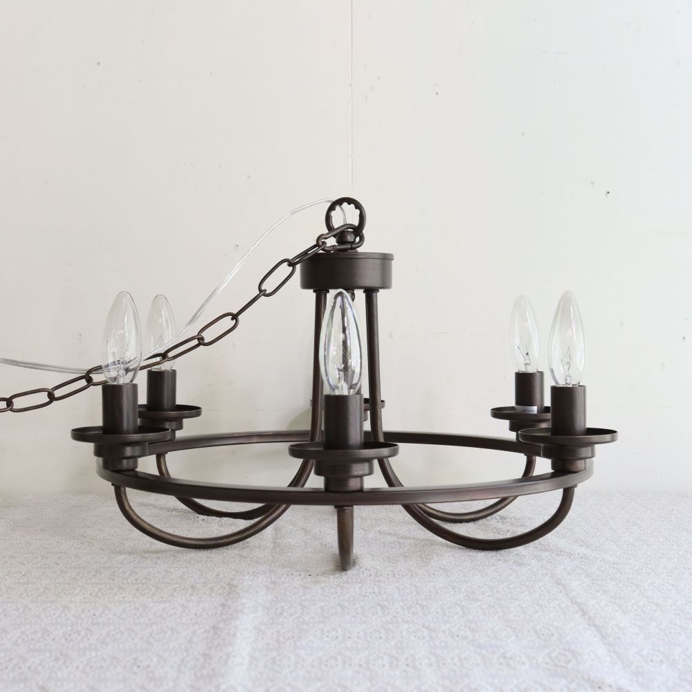 シルエットを楽しんで♪ 6灯シャンデリア OR1-IND-008-6AT