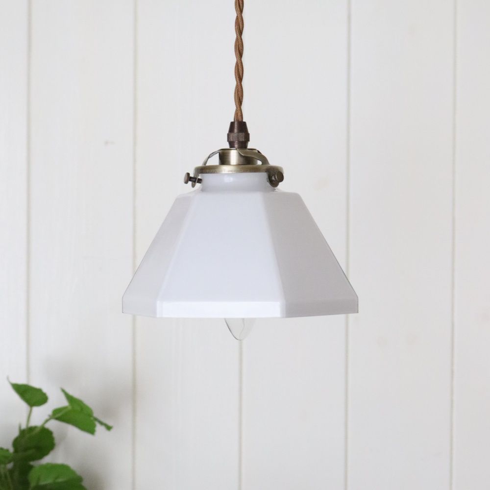 六角形のガラスシェード♪ ペンダントランプ AX1-HS3289-FC1-TG06A