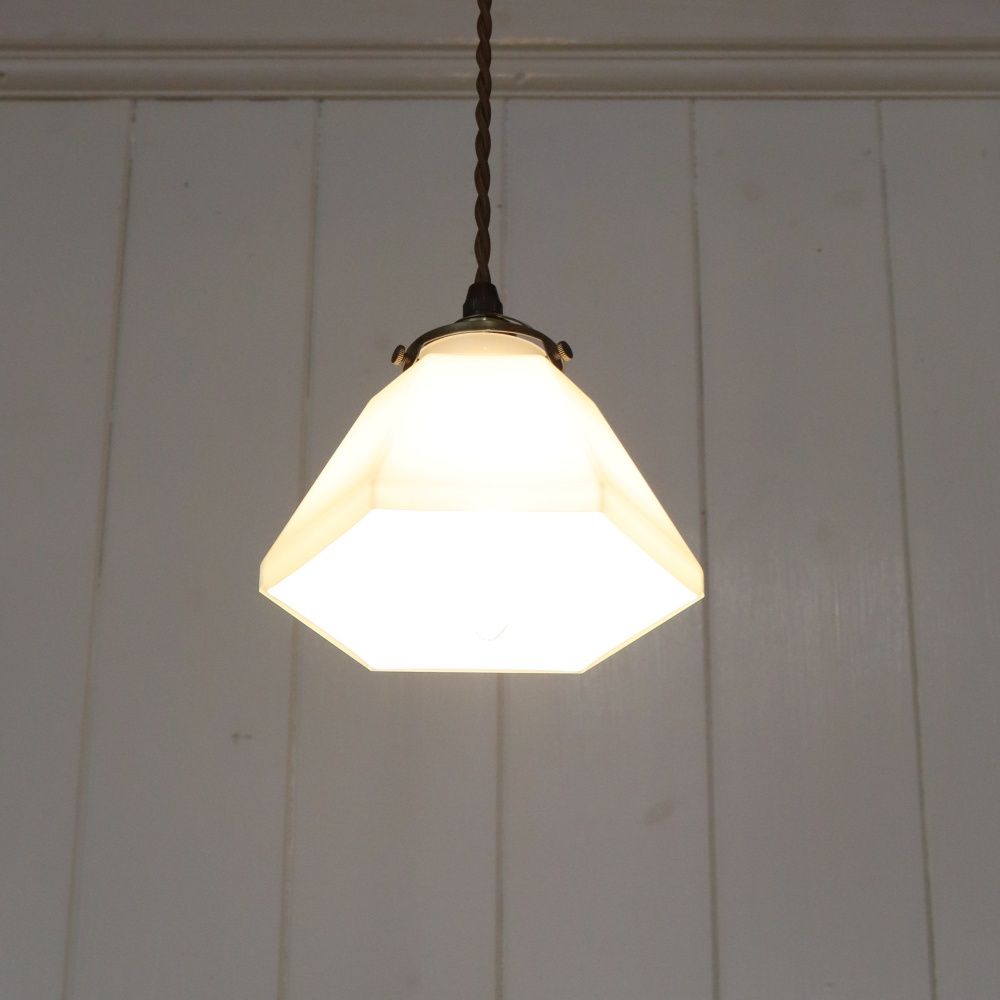 六角形のガラスシェード♪ ペンダントランプ AX1-HS3289-FC1-TG06A