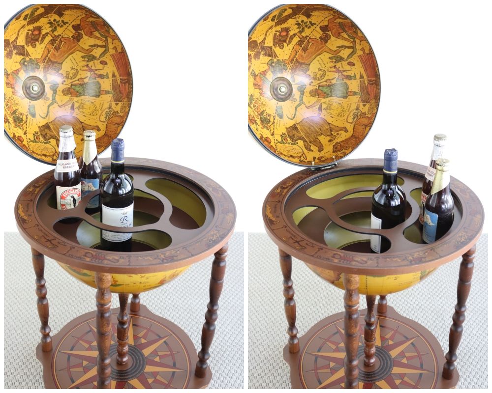 オシャレな地球儀型♪ ドリンクキャビネット VC104-025｜ヴィンテージ