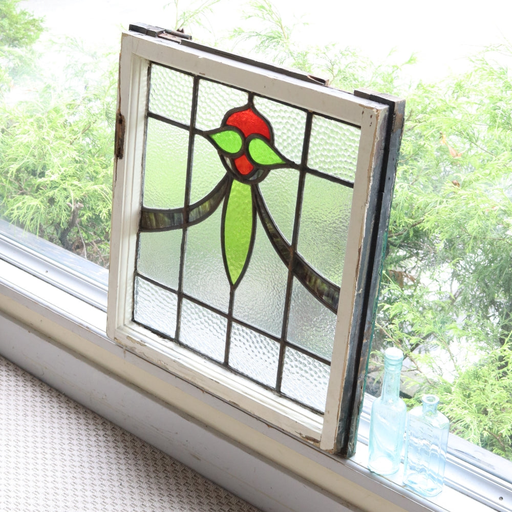 英国アンティーク】ステンドグラス（アンティーク枠） VC106-290010