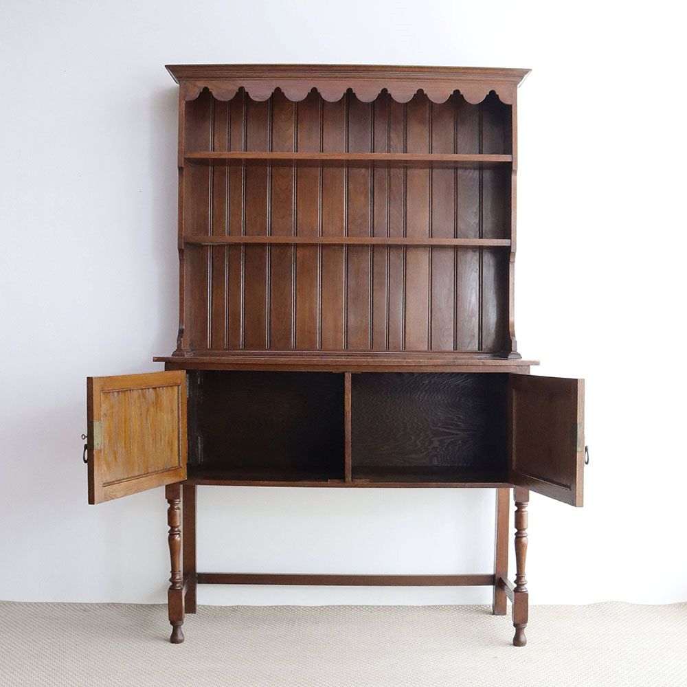 食器が映えるココア色♪ 食器棚 VC107-008 – アンティーク家具と雑貨の