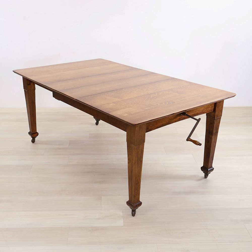 ハンドルを回して広げます♪ エクステンションテーブル VC114-071