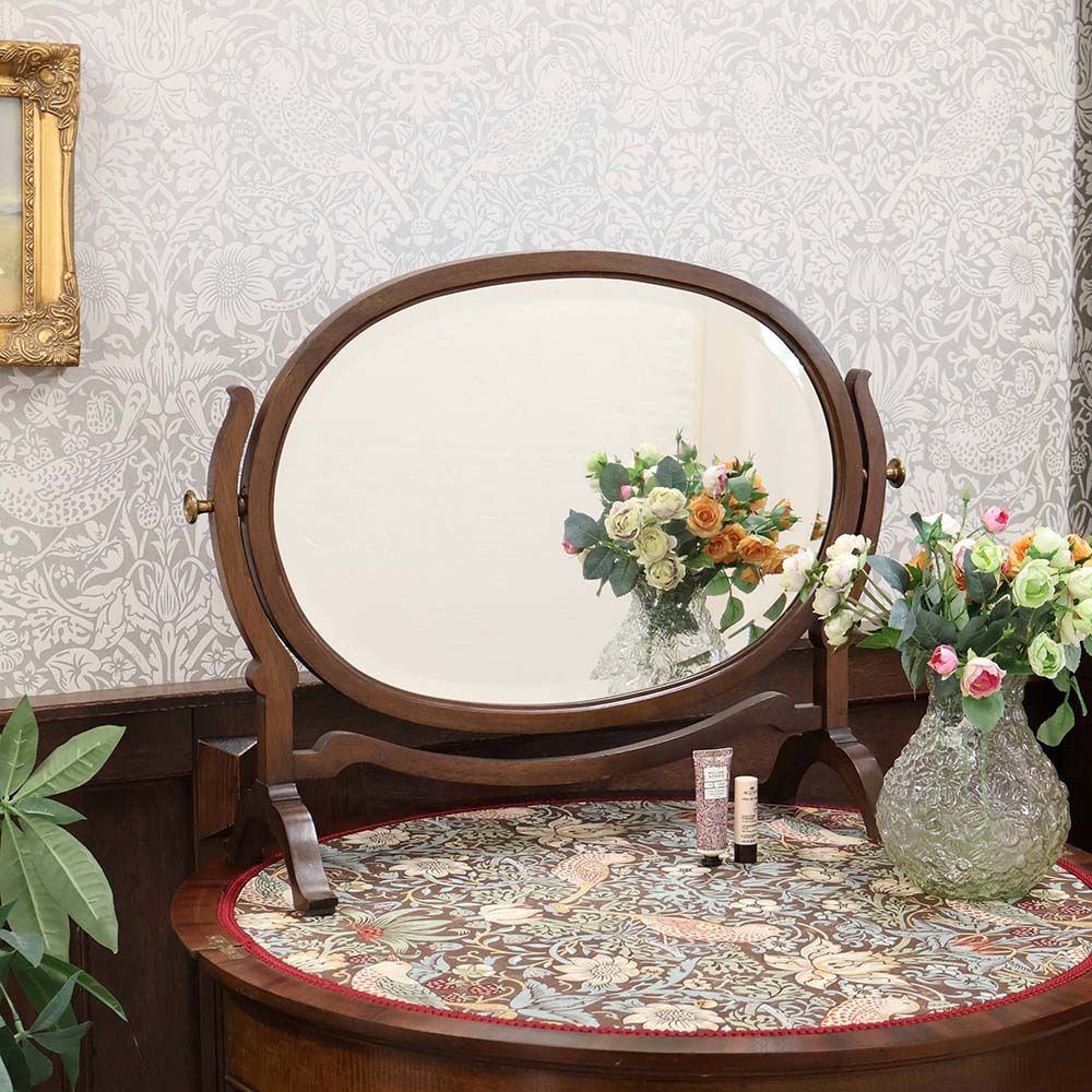 優しいオーバル型です♪ スタンドミラー VC113-267 – アンティーク家具