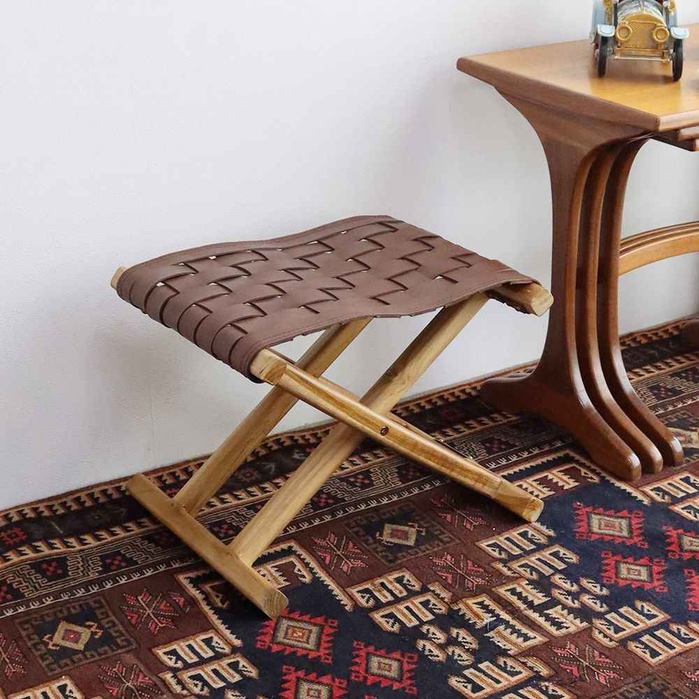 カッコいい本革スツール♪ MR.ONE WR2-LOG001 – アンティーク家具と