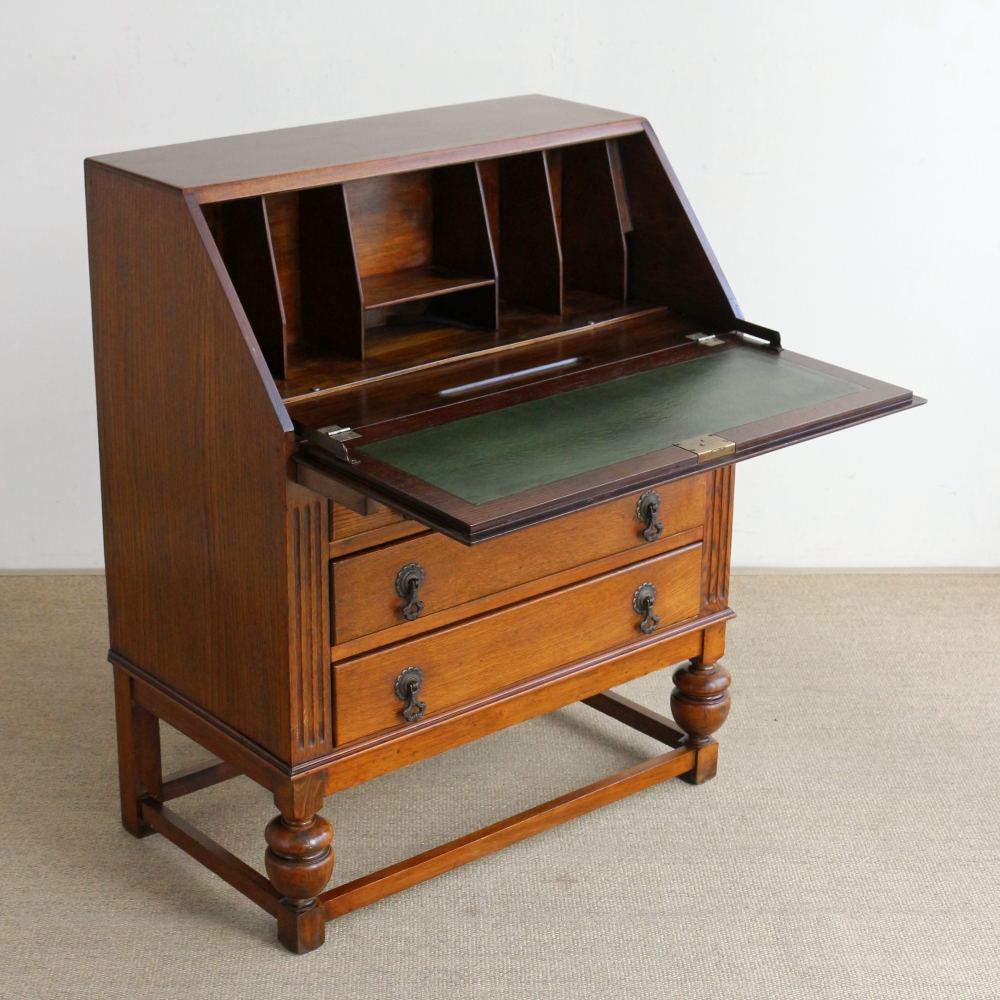 シックな革張りデスク♪ ライティングビューロー VC102-160