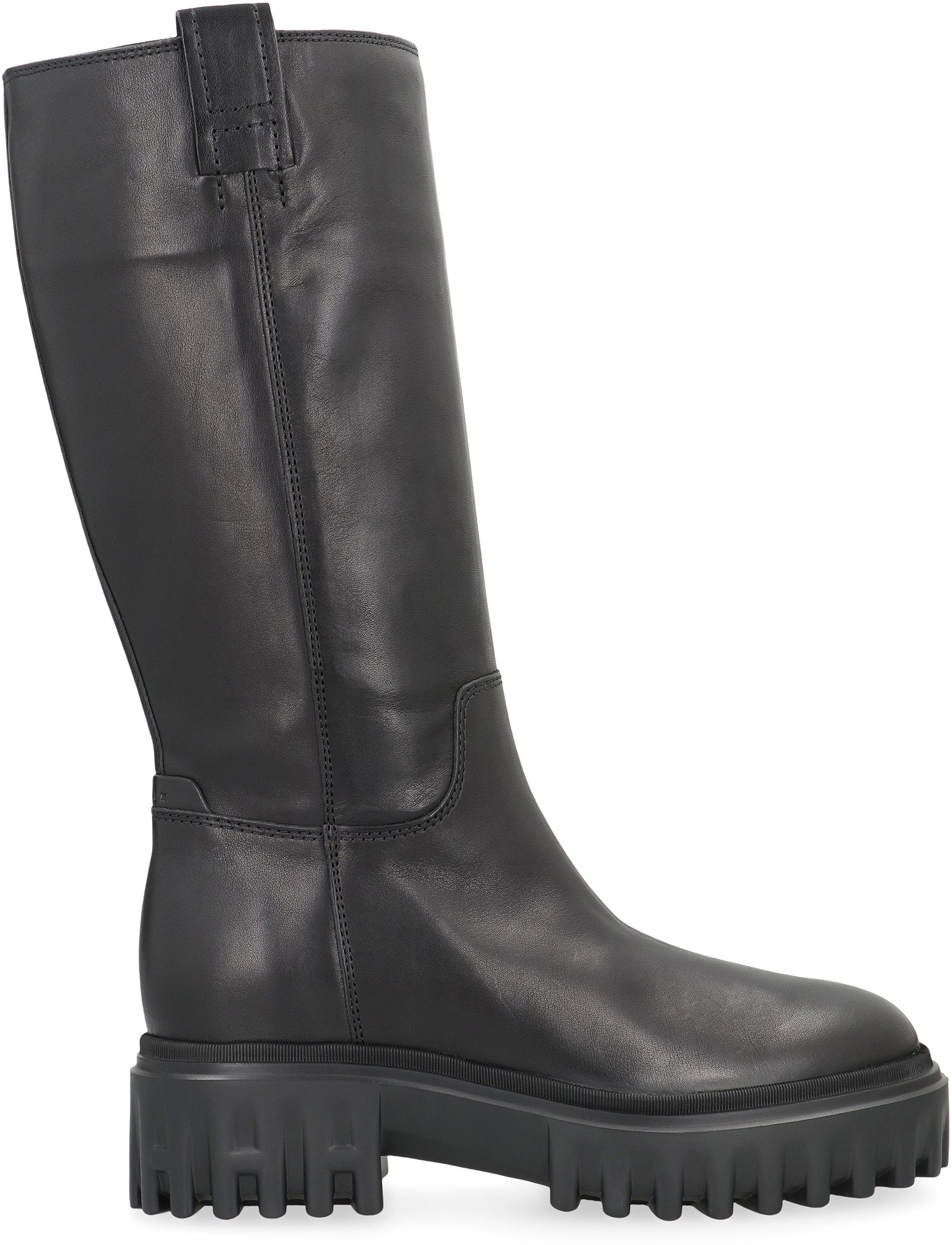 Hogan - Hogan H700 leather boots black - The Corner