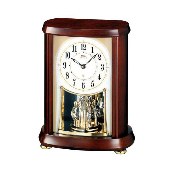 SEIKO EMBLEM セイコーエムブレム 木の風合いが魅力な回転飾り電波