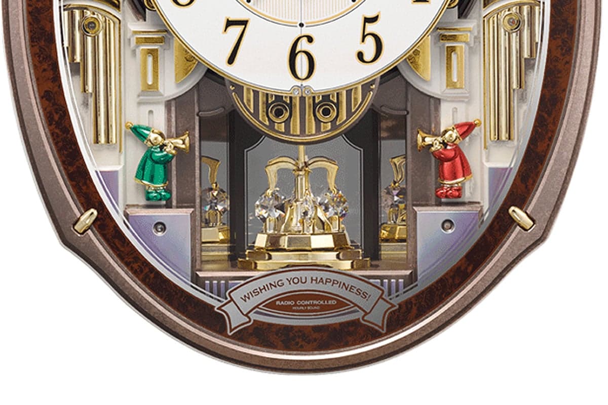 RHYTHM リズム SmallWorld 電波からくり掛け時計 スモールワールド