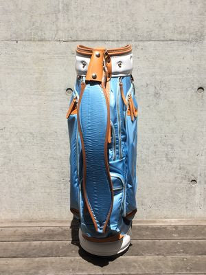 考英舎 ナイロンキャディバッグ サックス/ホワイト/キャメル– 代官山