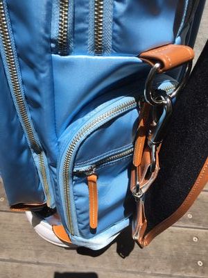 考英舎 ナイロンキャディバッグ サックス/ホワイト/キャメル– 代官山