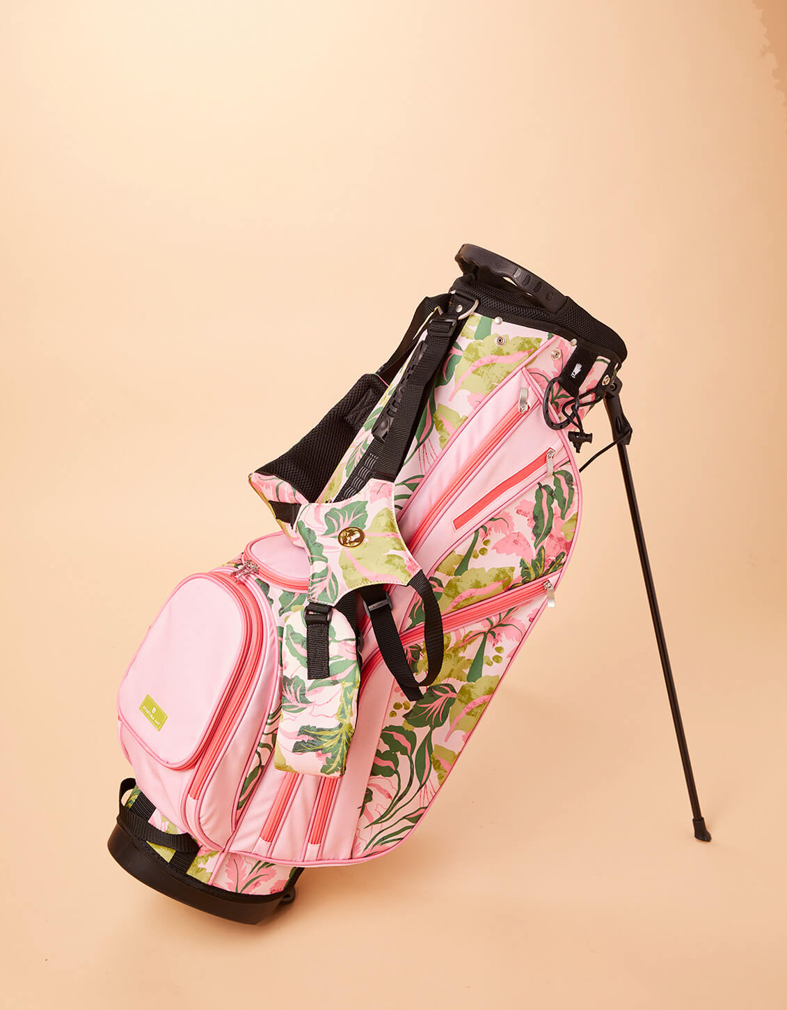 Golf Stand-Up Bag Queenie Tropical Floral Pink - $258.00