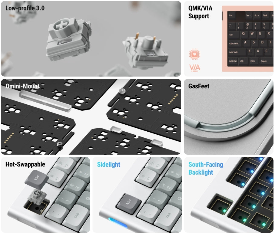 NuPhy が Nos75 QMK/VIA ロープロファイル カスタム メカニカル