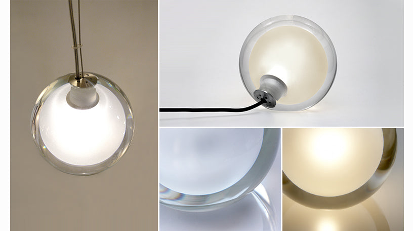 取簡｜Tear Drop Mini LED ペンダントライト クリア Φ108mm - YAMAGIWA