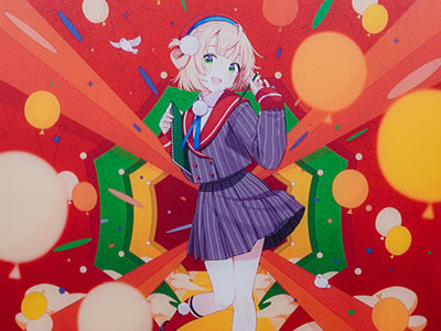 ふもコレ × しぐれうい5周年記念 Dream Gamer Thunder Glass Mousepad