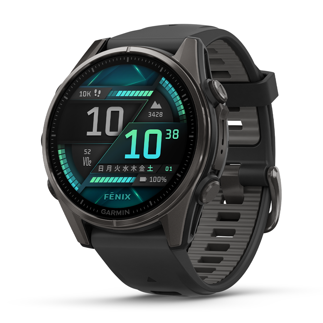 fenix 8 Sapphire AMOLED 51mm Ti Carbon Gray DLC / Black 010-02905