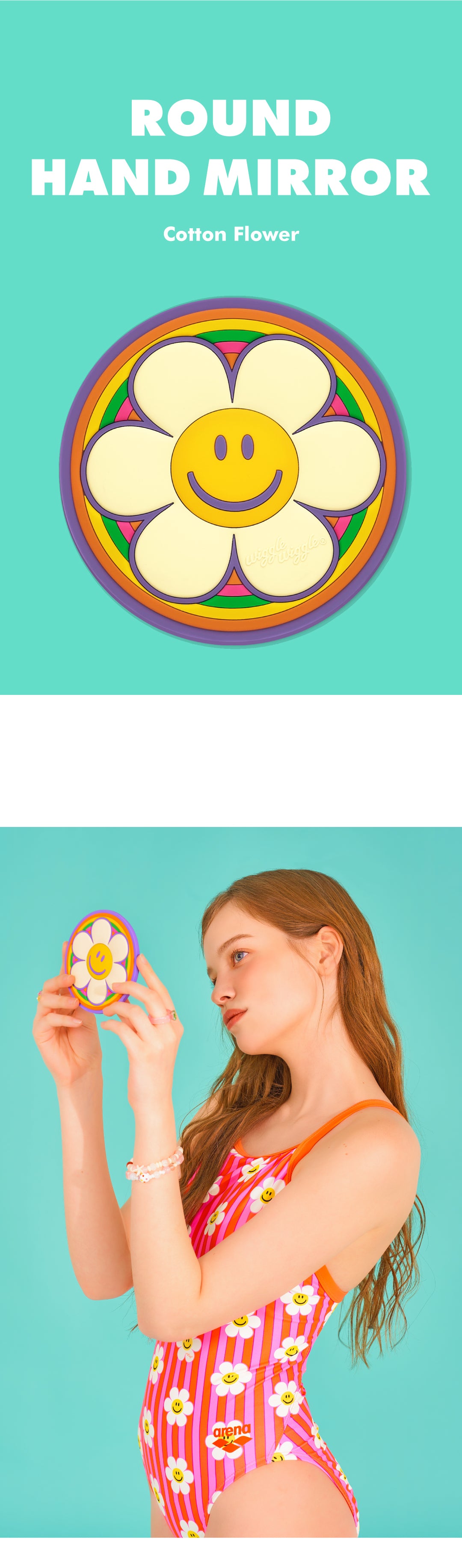 コンパクトミラー - Cotton Flower