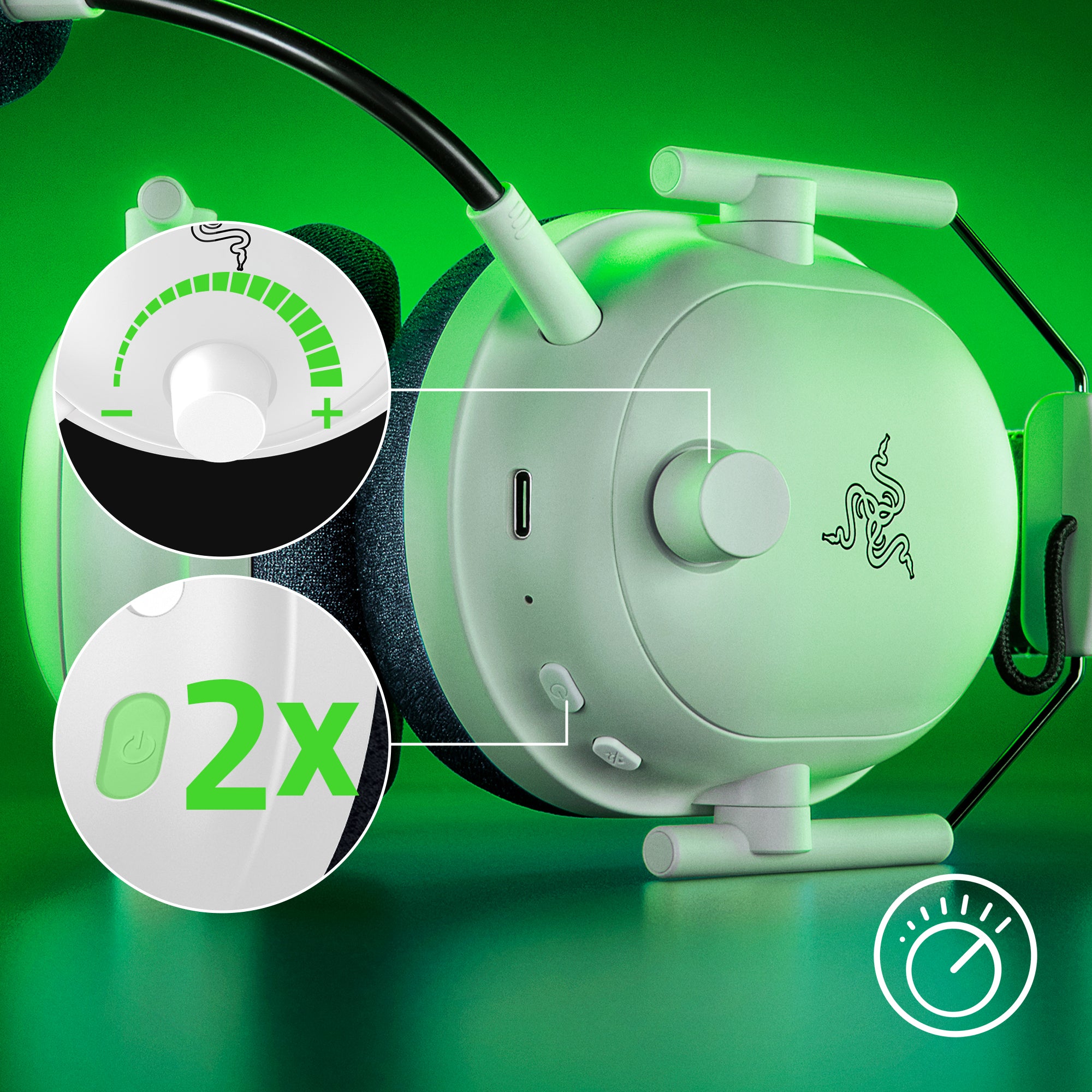 Razer BlackShark V2 Pro for Xbox (White Edition) ブラックシャーク