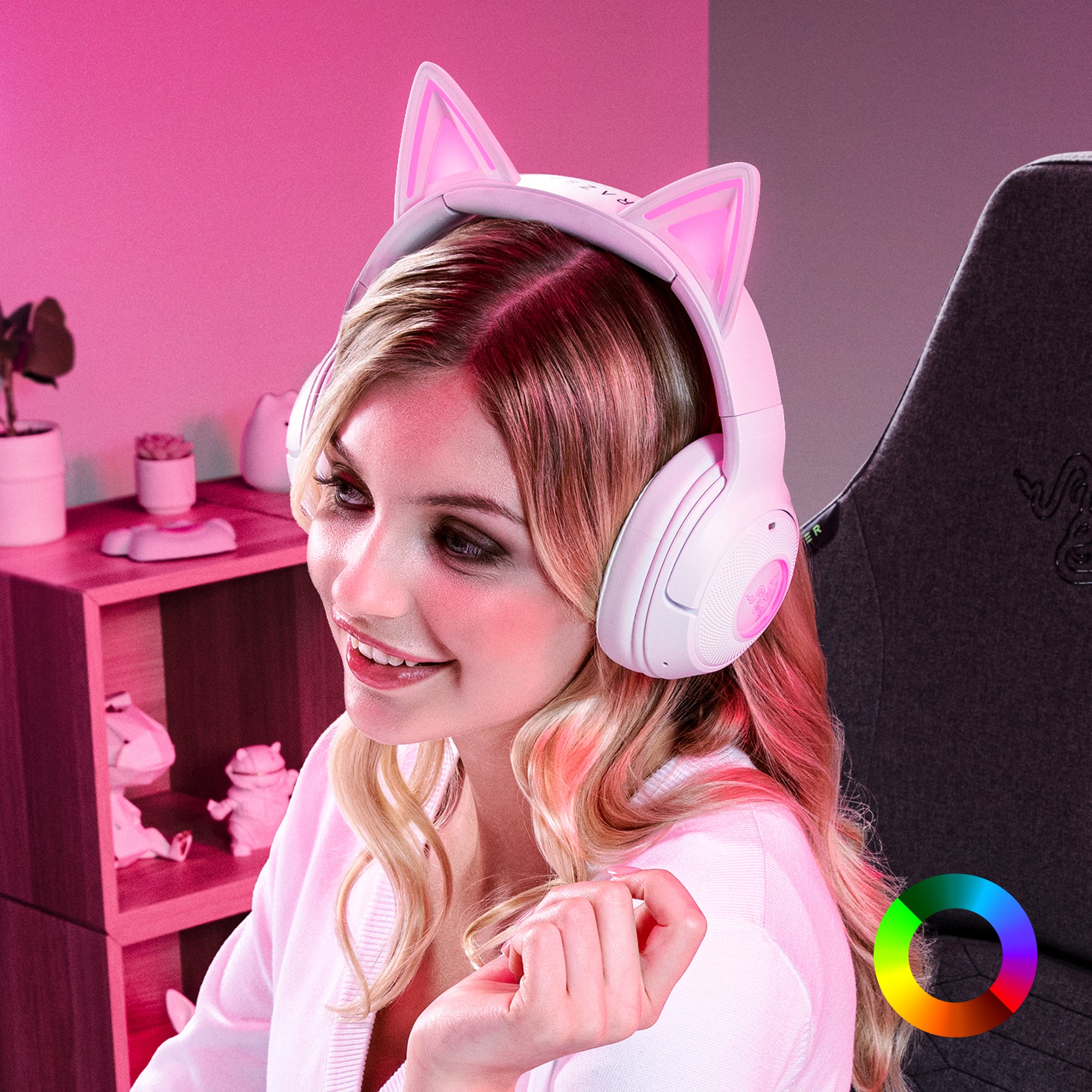 Razer Kraken Kitty V2 BT (White) レイザー クラーケン キティ