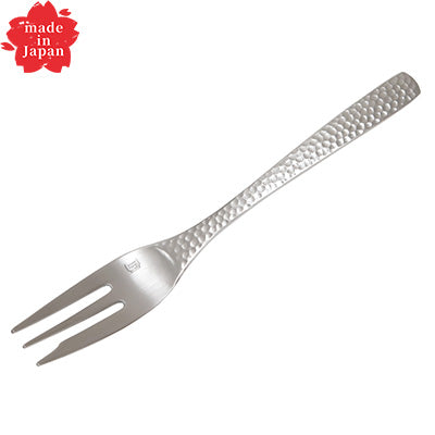 18-8ステンレス製(XM-7) デザート フォーク 日本の匠技 槌目デザイン