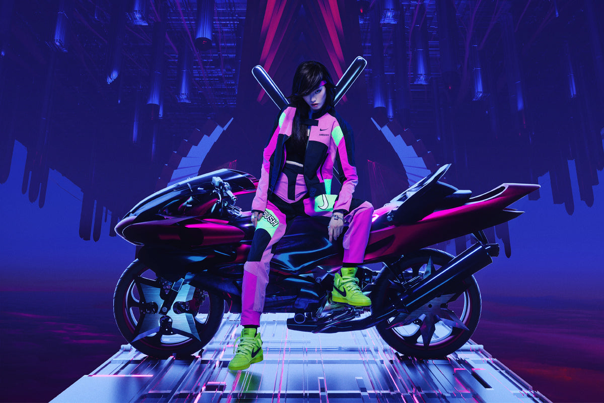 Nike x AMBUSH Motorcycle Jacket (Magic Flamingo/Black/Active