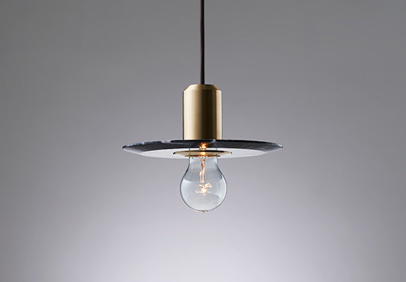 Bullet flat shade / marble - NEW LIGHT POTTERY