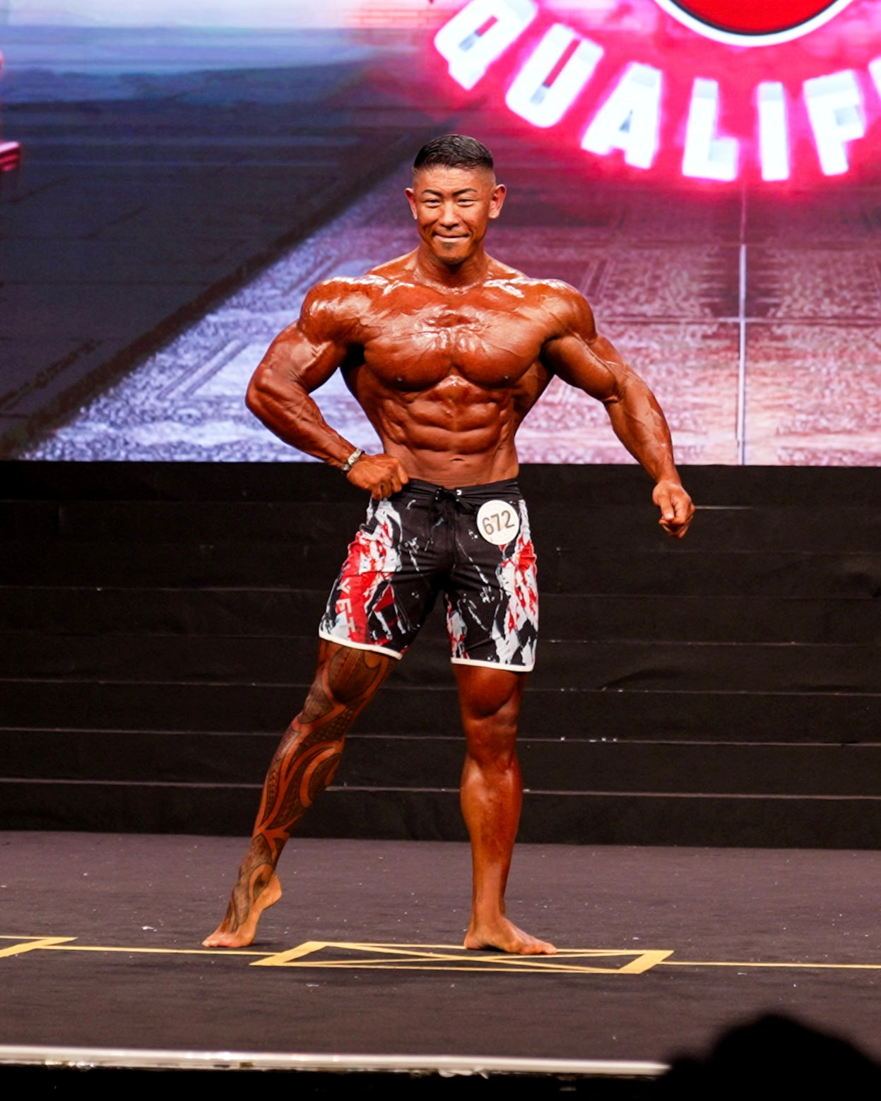 LÝFT Original Graphic Stage Shorts - Ryo Terashima Type - Red