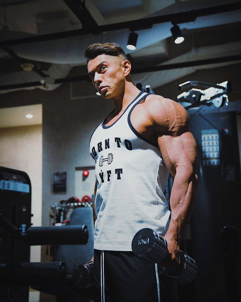 Dumbbel Logo Training Tanktop- White – LÝFT