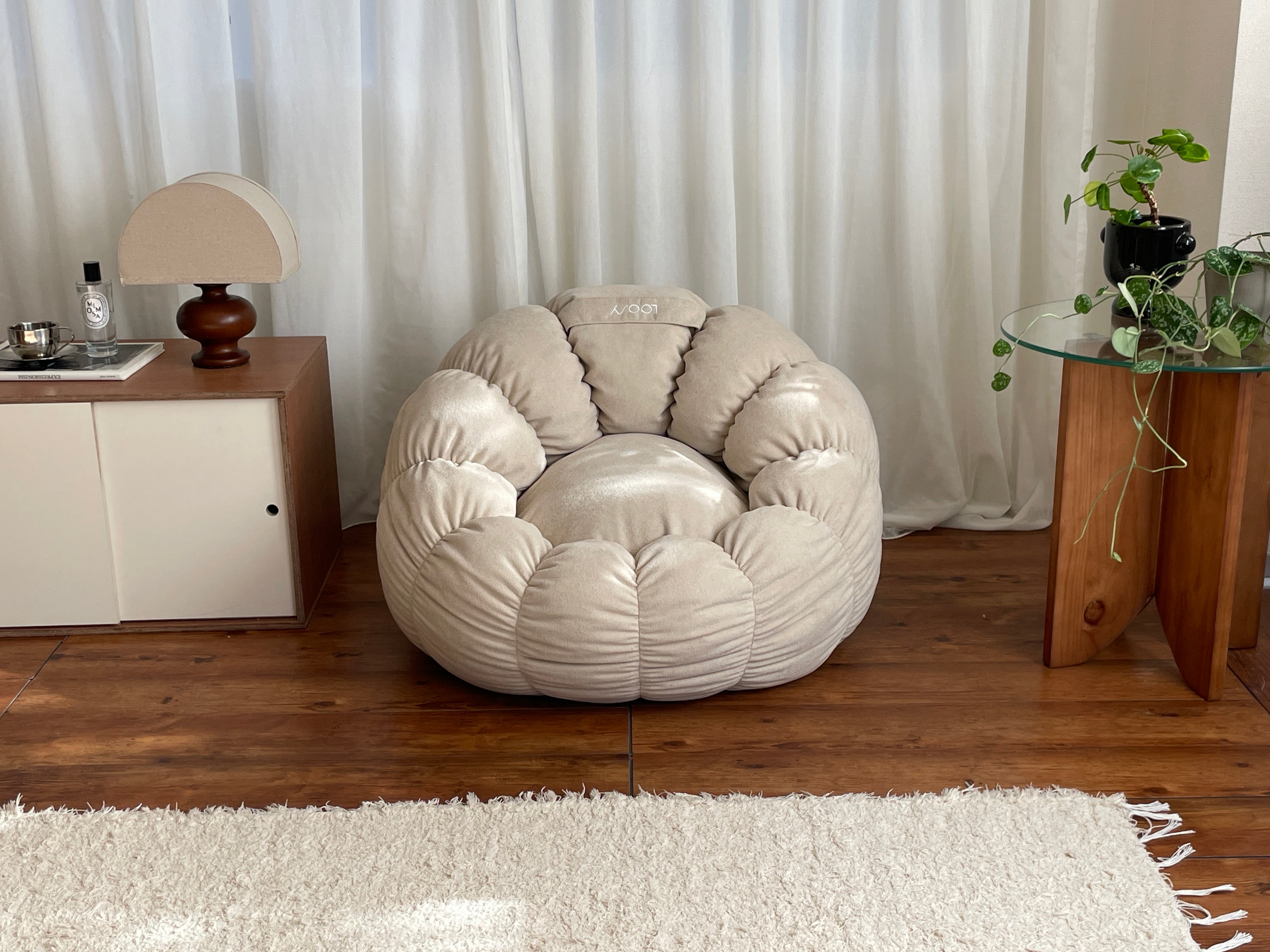 ANEMONE ビーズソファ BEIGE 家具 アネモネ 中古美品 ANEMONE ビーズ