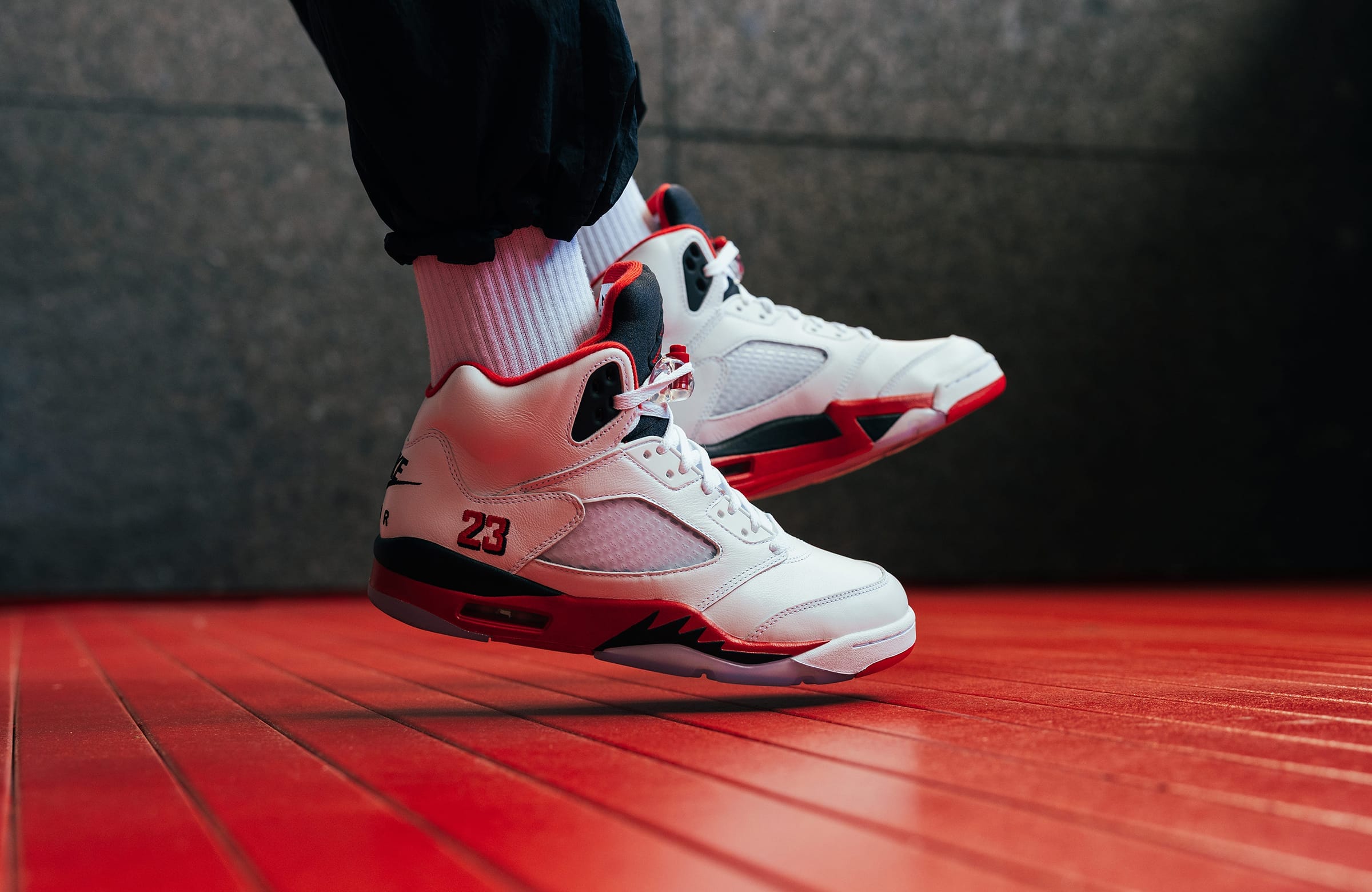 The Air Jordan 5 Retro “Fire Red” Is Back in “Black Tongue” Form