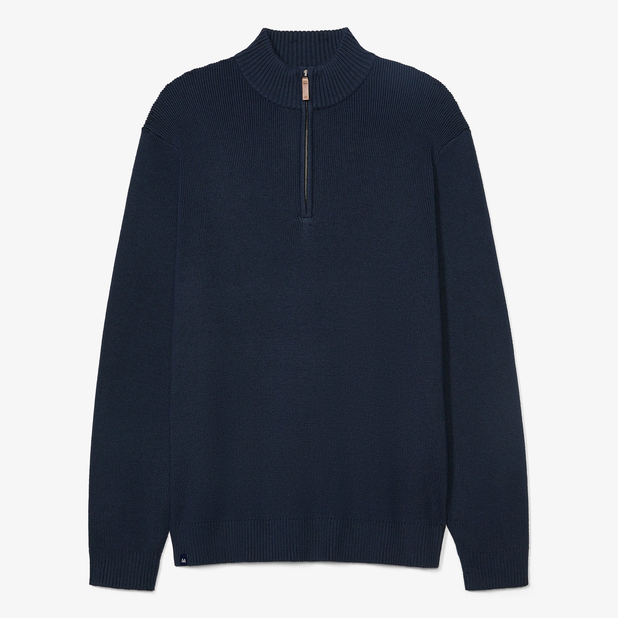 Navy Solid Hillcrest Quarter Zip | Mizzen+Main