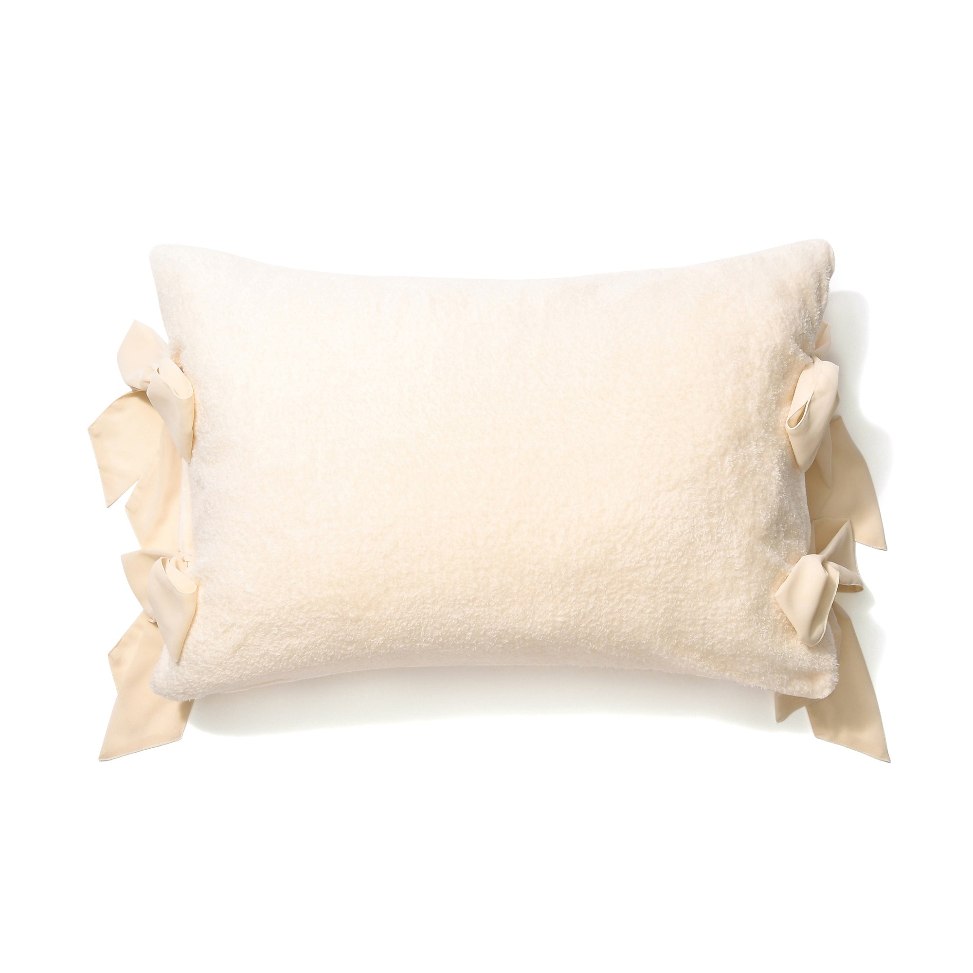 WARMY ホワモコ リボン まくらカバー 700×500 アイボリー | Francfranc