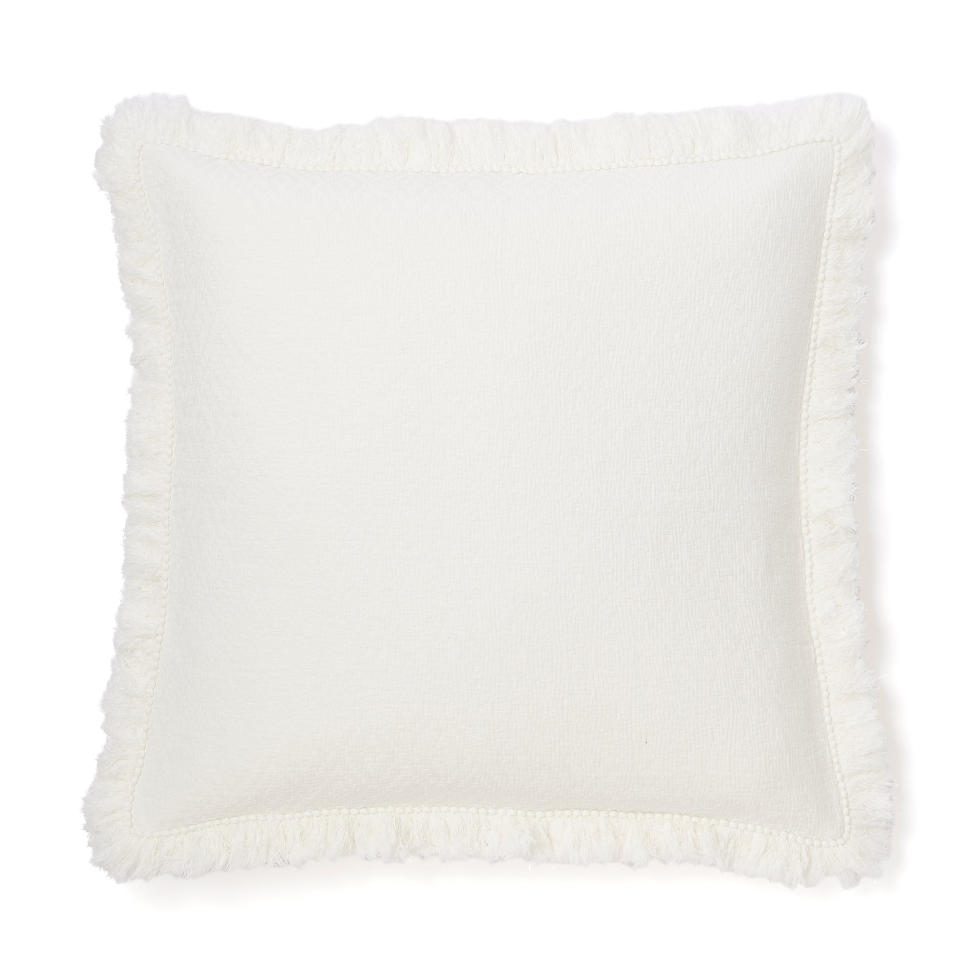 ダイヤフリンジ クッションカバー 600×600 ホワイト（092